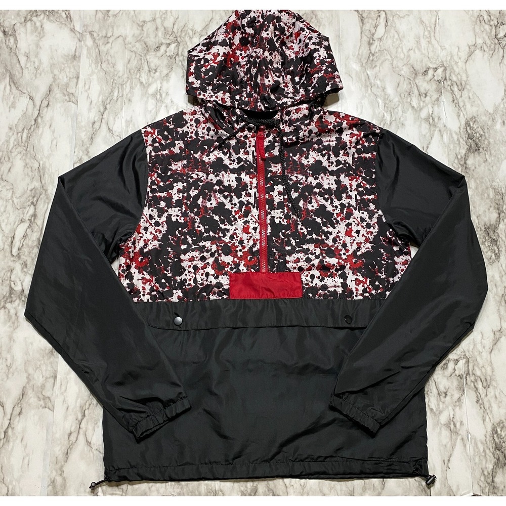 Blackjack 1999 USA Windbreaker Retro 90s Womens Size M Pullover  1/2 Zip‎ Y2K